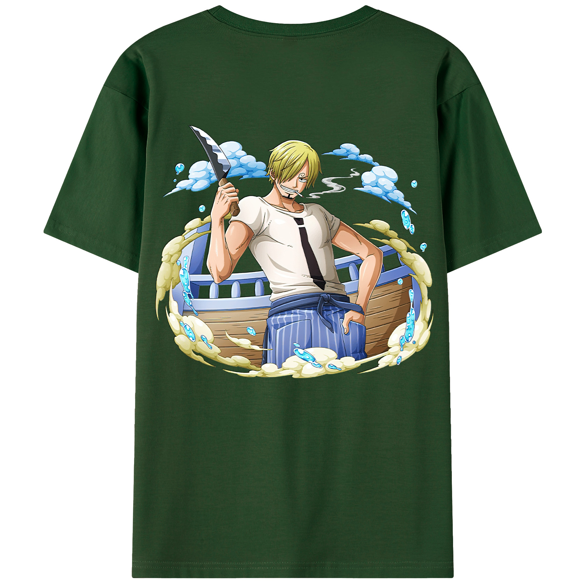 ワンピース サンジ ONE PIECE Sanji 綿100％半袖Tシャツ（背面プリント）
